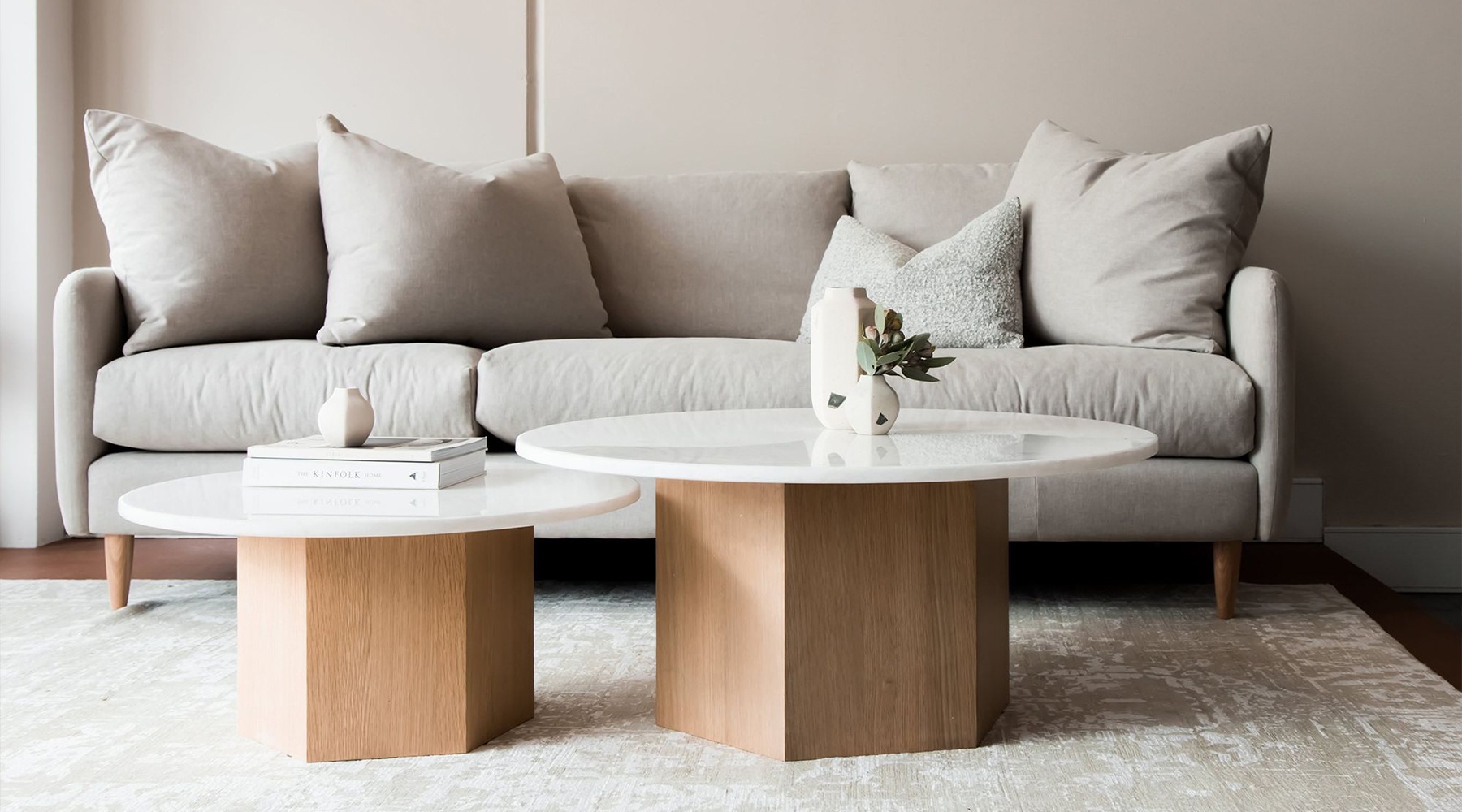 Find Your Home living room with modern grey couch