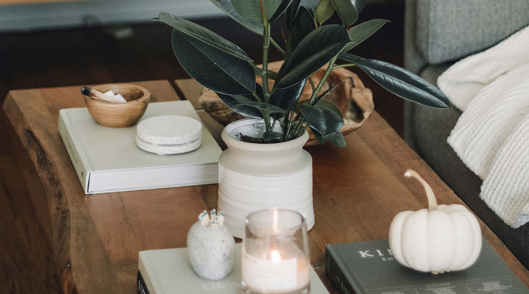 Live Life to the Fullest decor on a coffee table